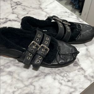 Miu Miu Fur Ballet Slippers